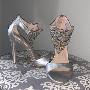 Beautiful rhinestone high heels